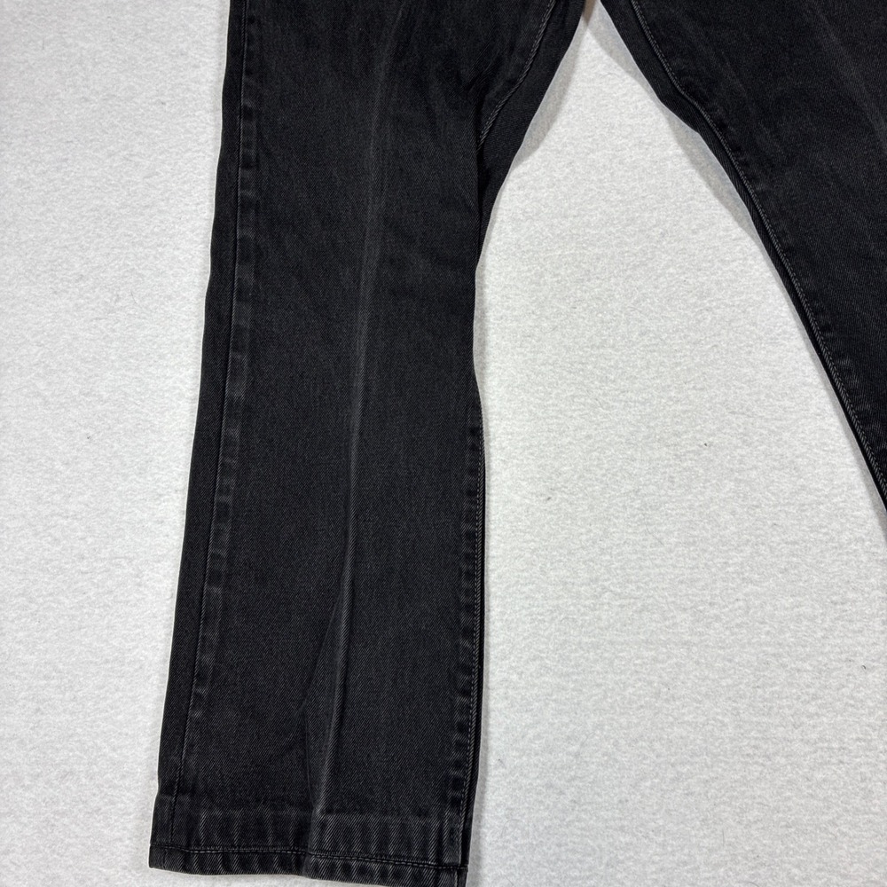 Levis 517 Mens Bootcut Jeans Faded Black Denim Pants 33x29 *Hemmed* Starched - Picture 3 of 15